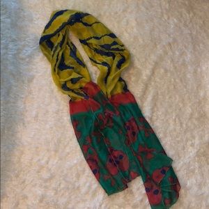 *GIFT WITH PURCHASE OPTION* Mixed Print Skull & Zebra Scarf